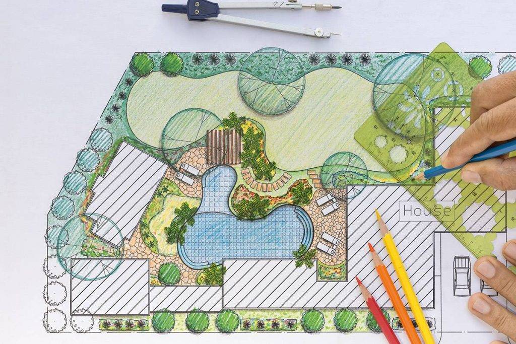 Hand Drawing Of Landscaping In Radley