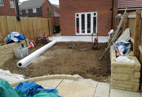 South Abingdon Surburban Garden Build in Progress