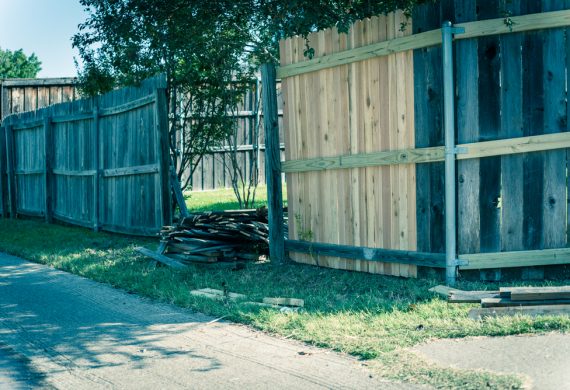 Fencing in Radley- a fence which has a broken section.